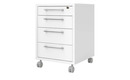 Bild 1 von Rollcontainer  Saale ¦ weiß ¦ Maße (cm): B: 48,2 H: 68,2 T: 49,1 Büro > Rollcontainer - Sconto