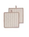 Bild 4 von 2er-Pack Topflappen, 21 x 21 cm, Baumwolle, taupe/weiß