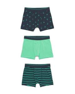 3er-Pack Kinder-Boxershorts, Baumwolle/Elasthan blau