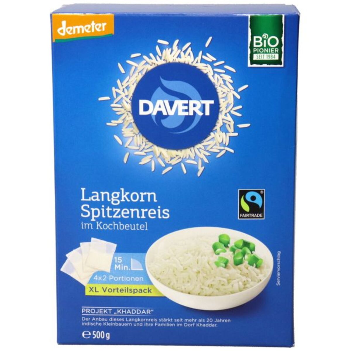 Bild 1 von Davert BIO Langkornreis im Kochbeutel