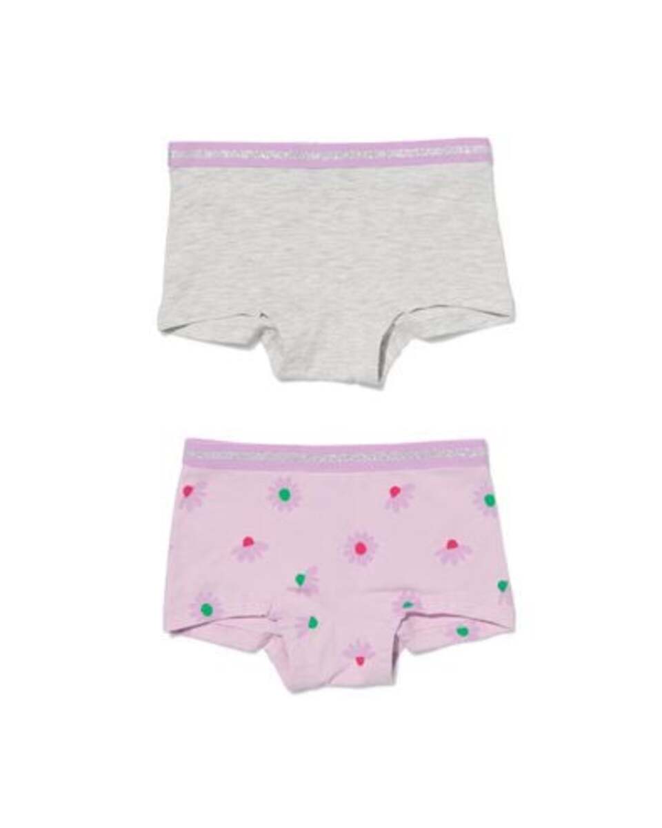 Bild 1 von 2er-Pack Kinder-Boxershorts, Baumwolle/Elasthan lila