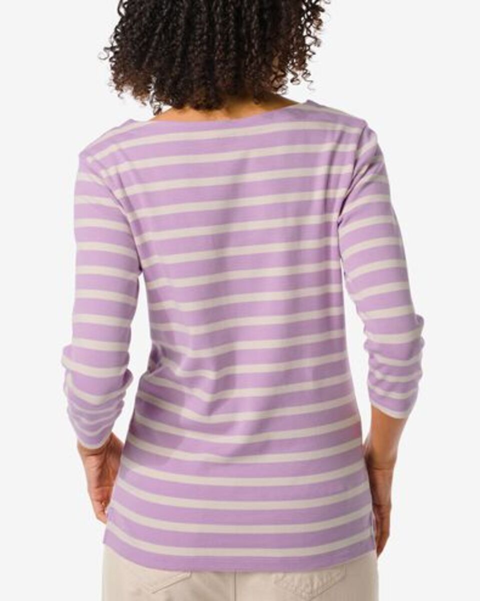 Bild 3 von Damen-Shirt Cara, U-Boot-Ausschnitt, Streifen lila