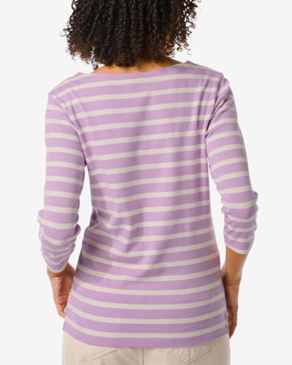Bild 3 von Damen-Shirt Cara, U-Boot-Ausschnitt, Streifen lila