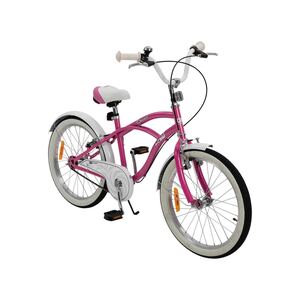 Actionbikes Kinderfahrrad Cruiser 20 Zoll, Rosa/Türkis, verstellbar, Seitenständer, V-Brake-Bremsen (Rosa)