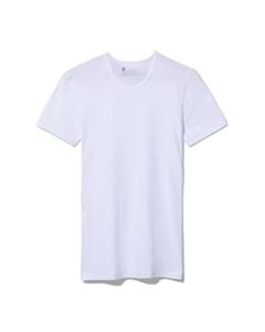 2er-Pack Herren-T-Shirts, Slim Fit, Rundhalsausschnitt, nahtlos weiß