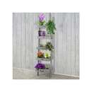 Bild 1 von Regal Standregal Pflanzregal Blumenständer, 169x43x32cm, Shabby-Look, Vintage ~ grau