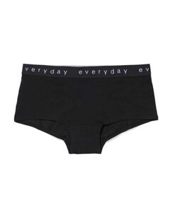 Damen-Boxershorts, hohe Taille, Baumwolle/Elasthan schwarz