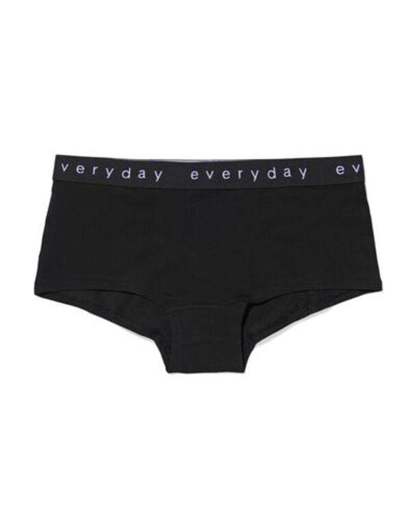 Bild 1 von Damen-Boxershorts, hohe Taille, Baumwolle/Elasthan schwarz