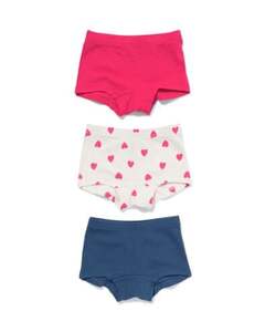 3er-Pack Kinder-Boxershorts, gerippt, Baumwolle/Elasthan eierschalenfarben