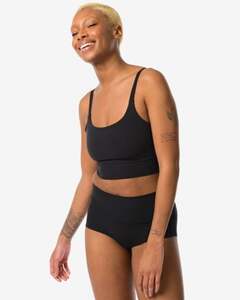 Damen-Slip, hohe Taille, Ultimate Comfort schwarz