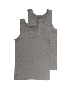 2er-Pack Herren-Hemden, nahtlos grau