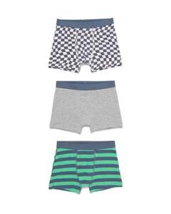 3er-Pack Kinder-Boxershorts, Baumwolle/Elasthan grün