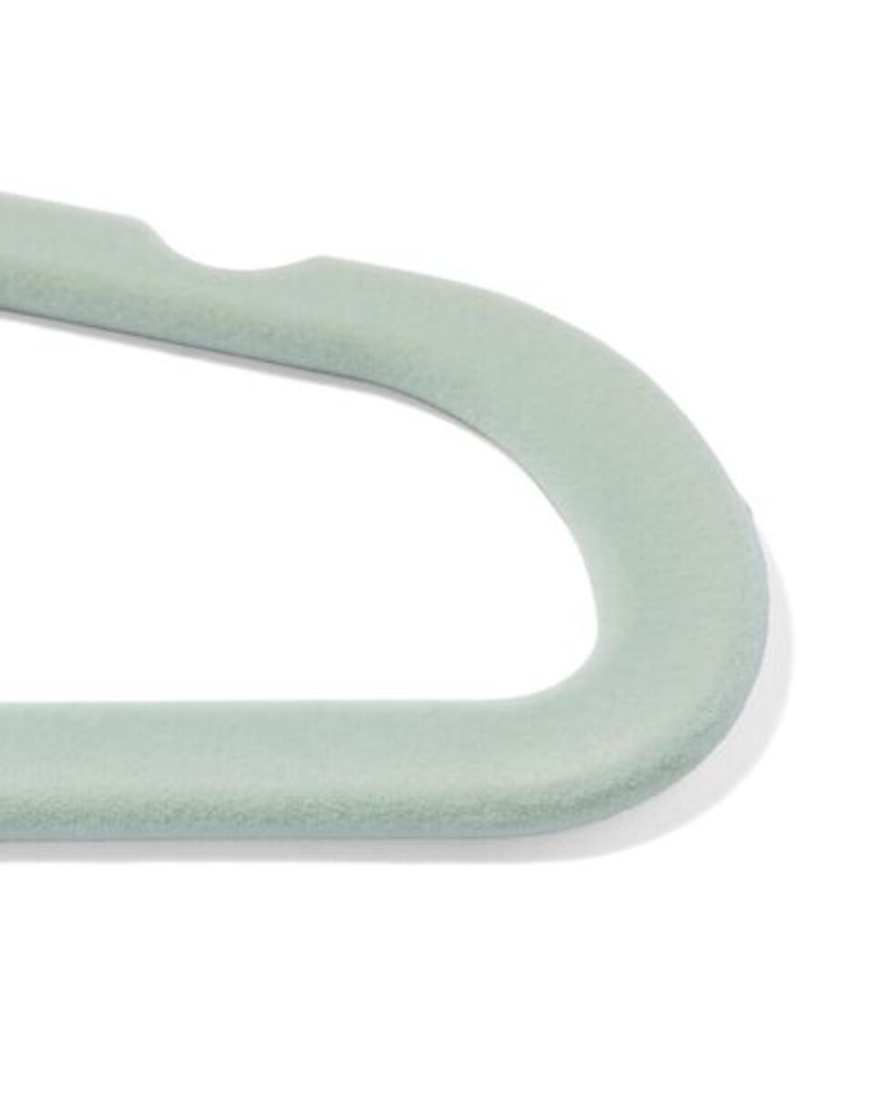 Bild 3 von 6er-Pack Kinder-Kleiderbügel, Velours, mintgrün