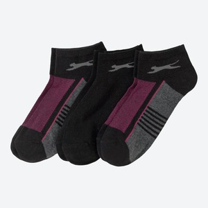 Damen-Sport-Sneaker-Socken mit Belüftungsstruktur, 5er-Pack, Black