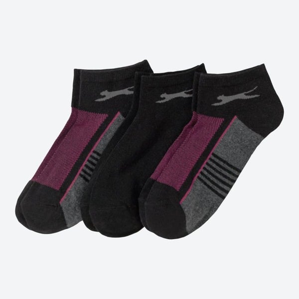 Bild 1 von Damen-Sport-Sneaker-Socken mit Belüftungsstruktur, 5er-Pack, Black