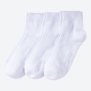 Damen-Sport-Sneaker-Socken mit Belüftungsstruktur, 5er-Pack, White