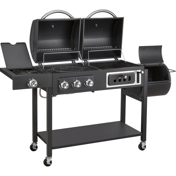 Bild 2 von Jamestown Kombigrill Dean Kohle, Gas & Smoker mit Seitenkocher Schwarz