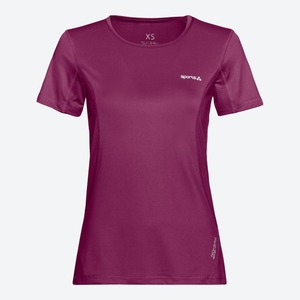 Damen-Funktions-T-Shirt in Mélange-Optik, Pink