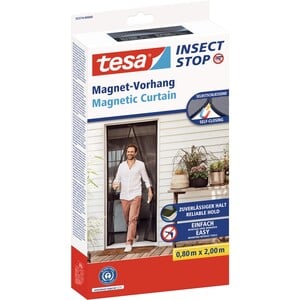 tesa® Selbstschließender Magnetvorhang 0,80 m x 2,00 m Anthrazit