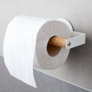 Toilettenpapierhalter mit Saugnapf, ca. 15,5x10x8,5cm, White