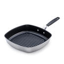 Bild 1 von Masterpro Grillpfanne, Schwarz, Silber, Metall, Kunststoff, quadratisch, 28x28 cm, Lfgb, PFOA-frei, PTFE-frei, Kochen, Pfannen, Grillpfannen