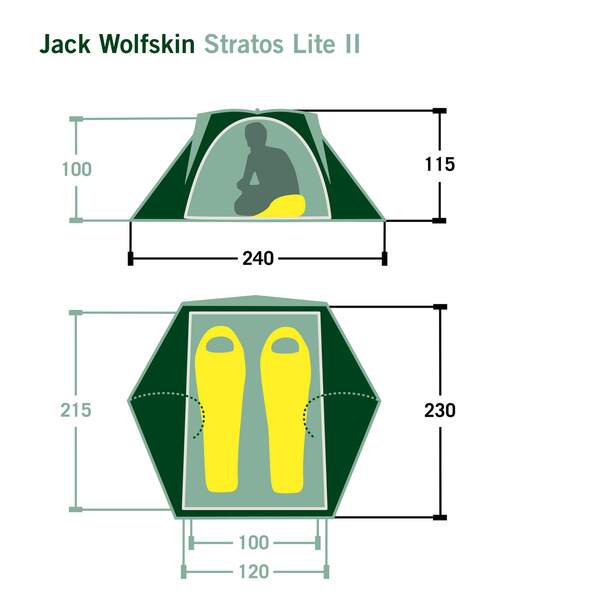 Bild 2 von Jack Wolfskin STRATOS LITE II Kuppelzelt SILVER CLOUD