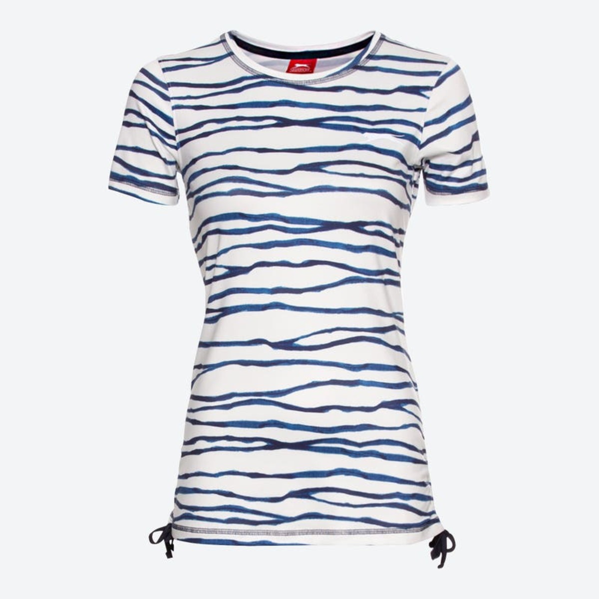 Bild 1 von Damen-Fitness-T-Shirt mit Streifendesign, White