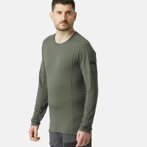 Merinoshirt Herren langarm - MT500 Grün