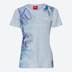 Damen-Funktions-T-Shirt mit Struktur-Stoff, Light-blue