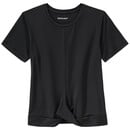 Bild 1 von Mädchen Sport-T-Shirt mit Knotendetail SCHWARZ