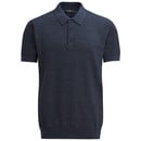 Bild 1 von Herren Strick-Poloshirt meliert DUNKELBLAU