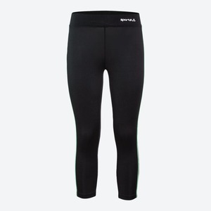 Damen-Sportleggings mit Kontrast-Streifen, Black