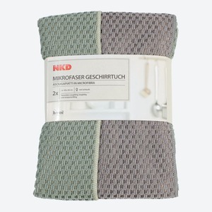 Geschirrtuch aus Mikrofaser, ca. 40x60cm, 2er-Pack, Green