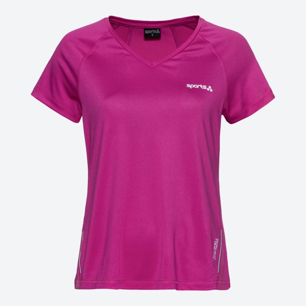 Bild 1 von Damen-Fitness-T-Shirt mit Mesh-Einsatz, Pink