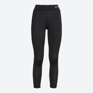 Damen-Sportleggings mit Kontrast-Streifen, Black