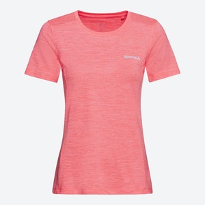 Damen-Funktions-T-Shirt mit Melange-Optik, Light-orange