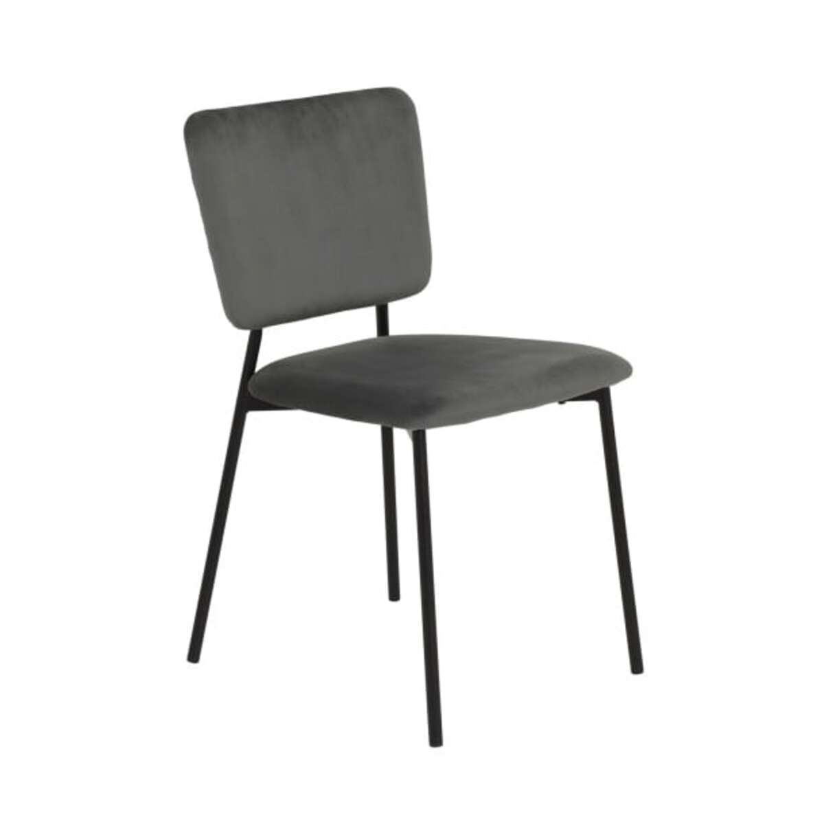 Bild 1 von Stuhl Tessa Velours Grau 45,5x81x53 cm