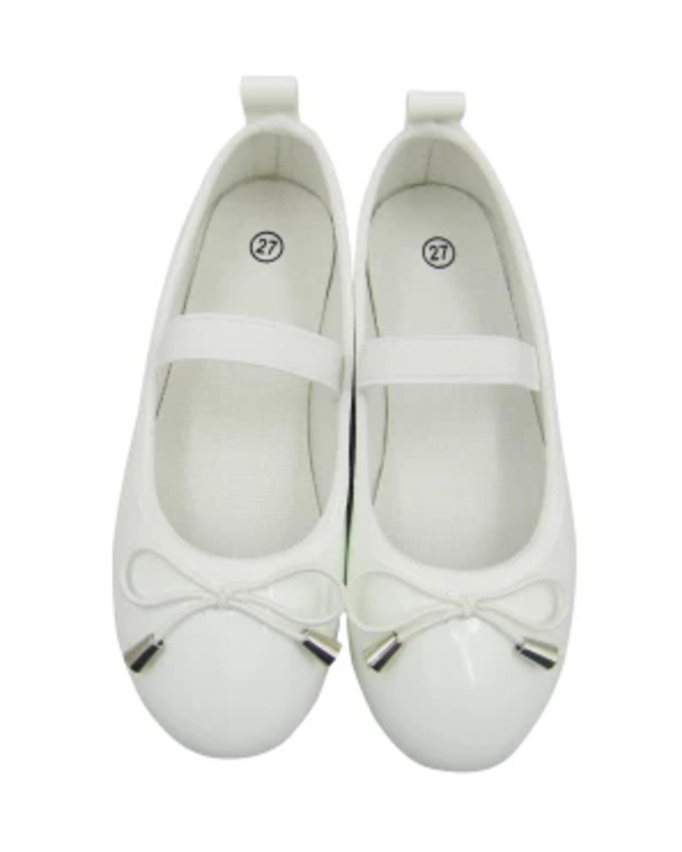Bild 1 von Ballerinas in Lackoptik, Kiki & Koko, mit Schleife, weiß