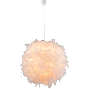 GLOBO Retrofit Pendelleuchte Katunga 1-flg Weiß 60cm H.130cm Kunststoff,höheneinstellbar,Innen