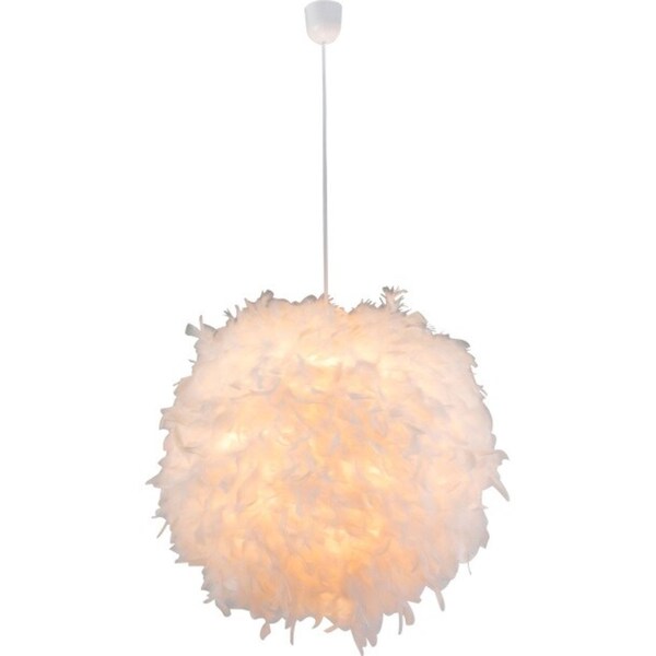 Bild 1 von GLOBO Retrofit Pendelleuchte Katunga 1-flg Weiß 60cm H.130cm Kunststoff,höheneinstellbar,Innen