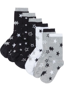 Damen Socken mit Bio-Baumwolle (6er Pack), 35-38, Schwarz