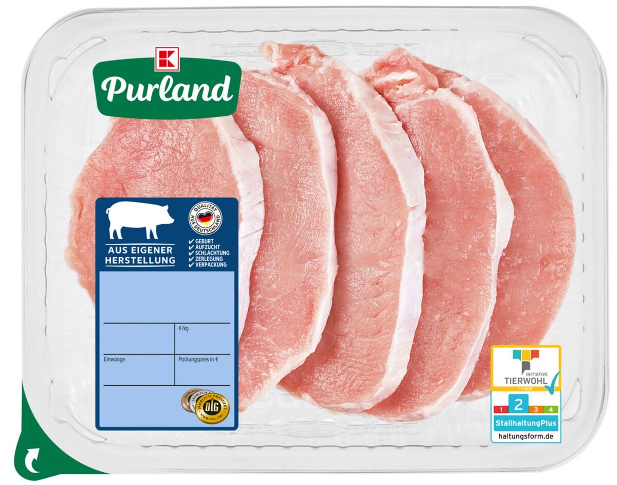 Bild 1 von K-PURLAND Minutensteaks aus dem Schweinelachs, 400-g-Packg.
