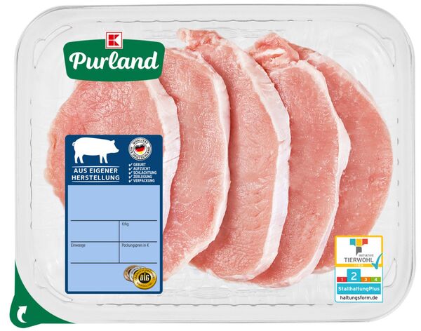 Bild 1 von K-PURLAND Minutensteaks aus dem Schweinelachs, 400-g-Packg.