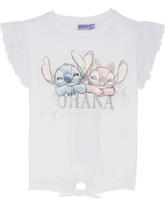 Lilo und Stitch T-Shirt, Lilo & Stitch, Rundhalsausschnitt, weiß