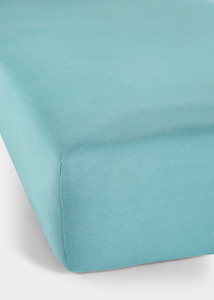 Jersey Spannbettlaken, 1 (2er Pack 100/200 cm), Blau