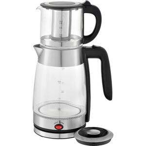 SCHÄFER Teekocher 74269 transparent Glas Stahl ca. 2,6 l