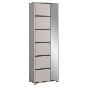 Garderobenschrank Jaru Grau Nachbildung/Schwarz B/H/T 65x196x37