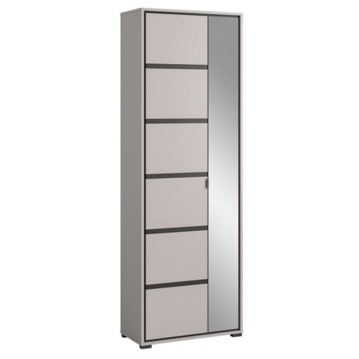 Bild 1 von Garderobenschrank Jaru Grau Nachbildung/Schwarz B/H/T 65x196x37