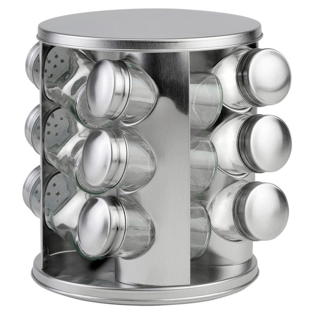 Bild 1 von JUSTINUS Gewürzregal silber Edelstahl B/H/L/D: ca. 16,5x19x16,5x17 cm