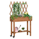 Bild 1 von Outsunny Hochbeet braun B/H/L: ca. 29x130x79 cm